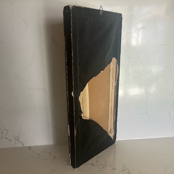 VTG Cross Stitch Floral Needlepoint Wall Art - Pink & Green Fuchsia Design - Picture 3 of 10